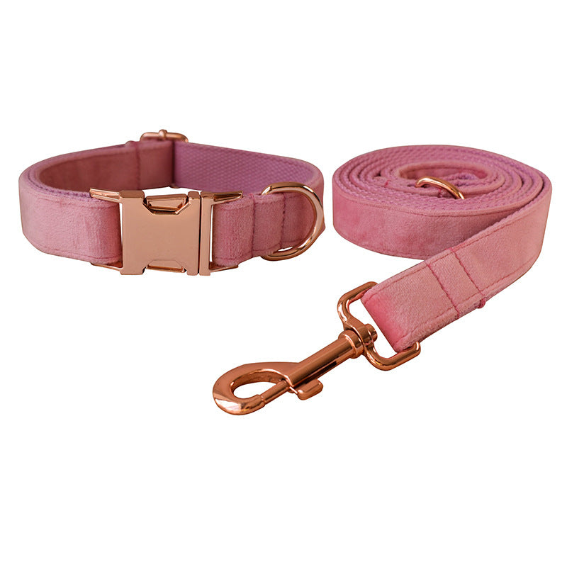 Velvet Dog Collar Double Layer Microfiber