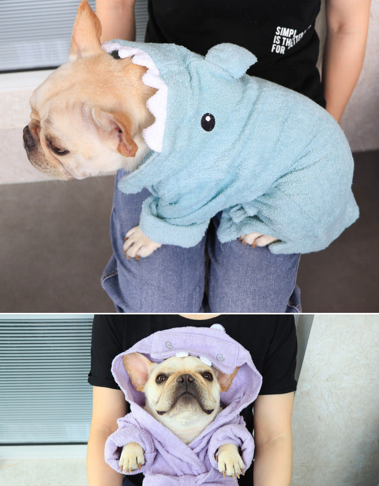 Quick-Dry Absorbent Dog Bathrobe Towel