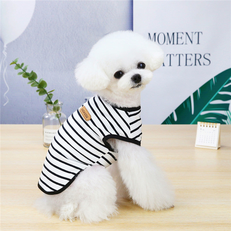 Spring And Summer Casual Striped Pet Vest