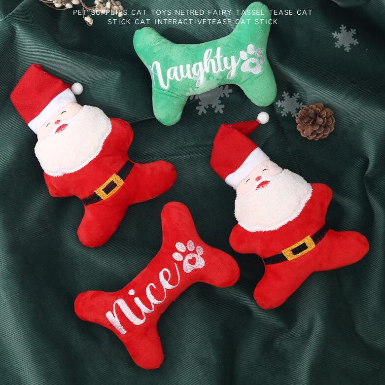 Christmas Plush Sounding Dog Toy