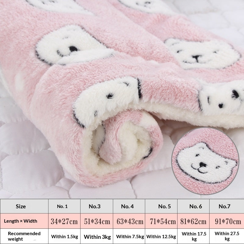 Thickened Warm Pet Mat for Autumn and Winter