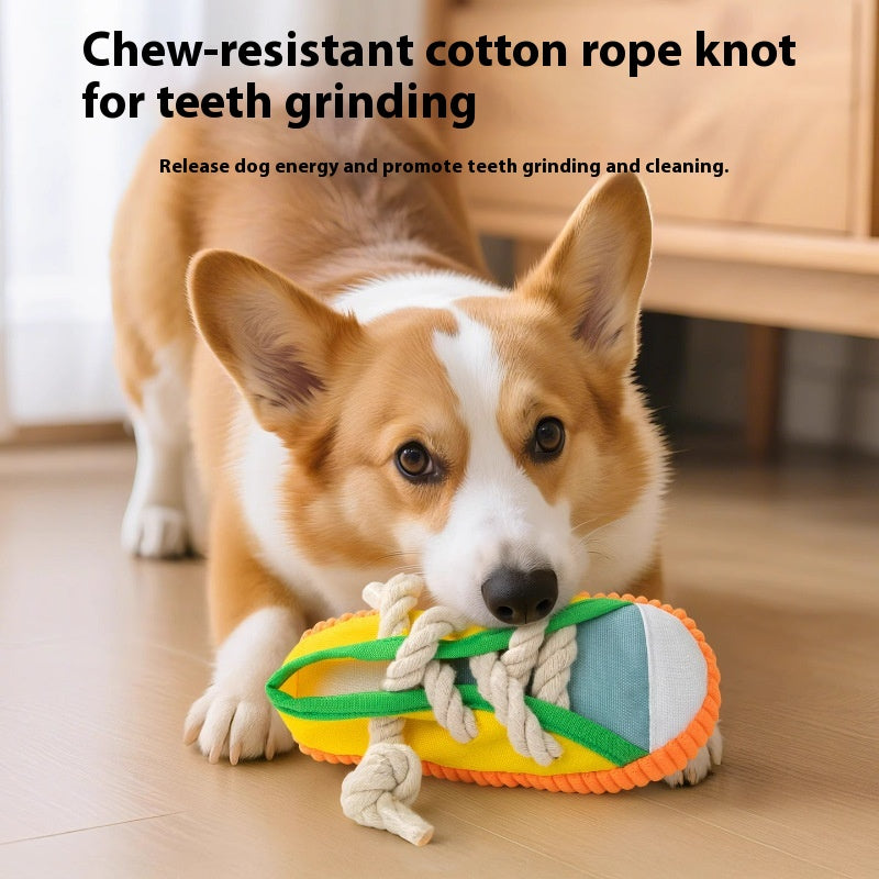 Dog Sound Slipper Molar Toy