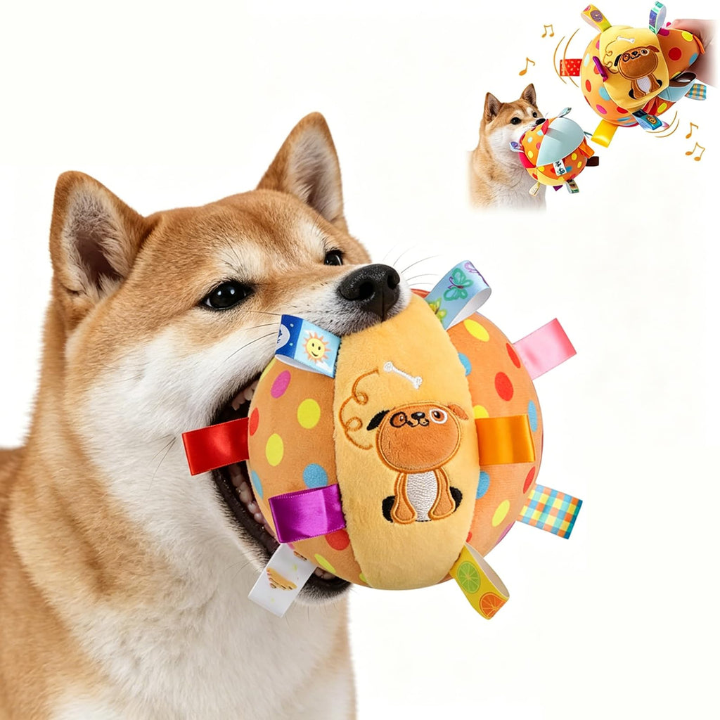 Colorful Squeaky Hanging Dog Toy With Bell
