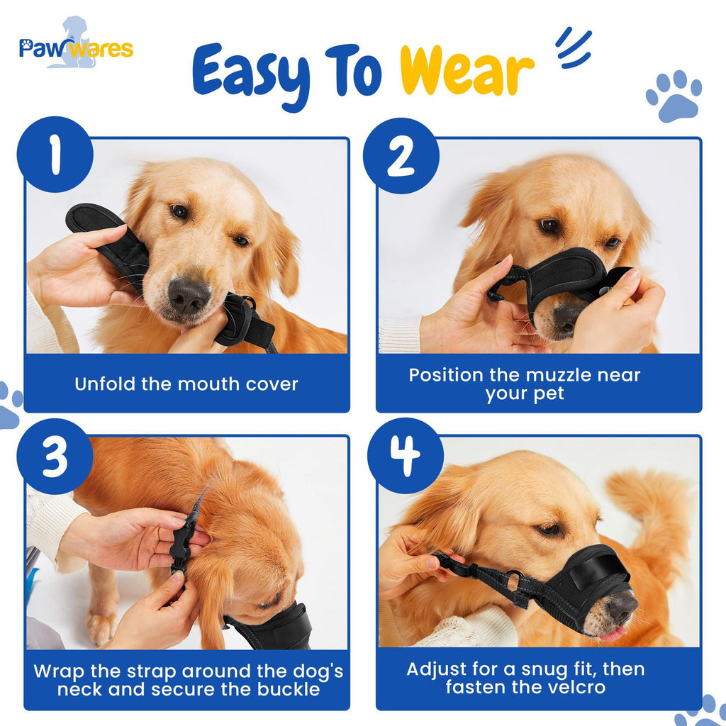 Adjustable Anti-Bite Cotton Dog Muzzle