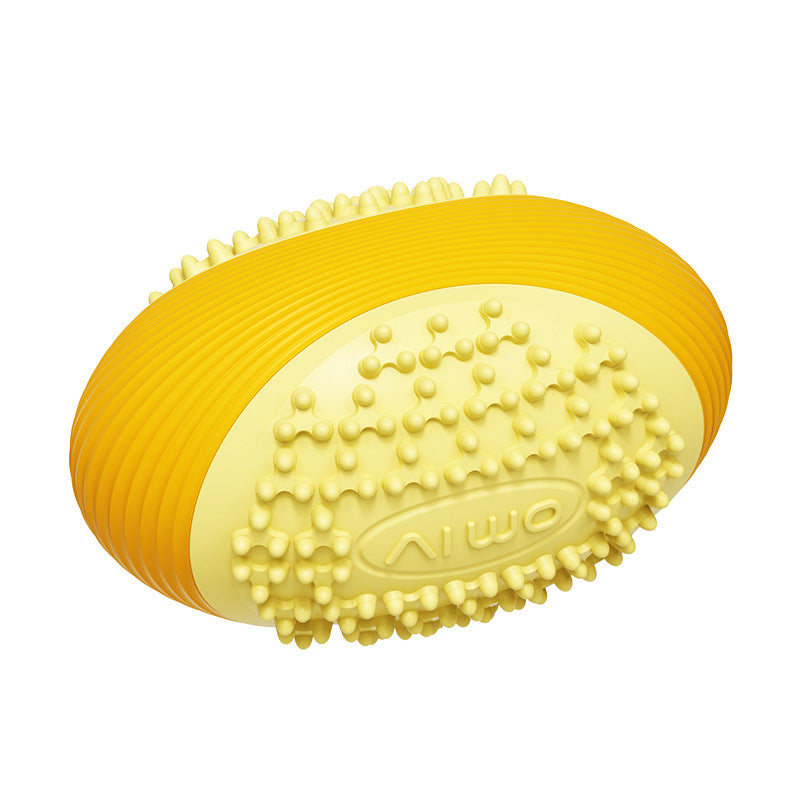 Cross-Border Large Dog Toys Pet Toy Ball Teething Chewing Elastic Rugby Bite-Resistant Pet Supplies