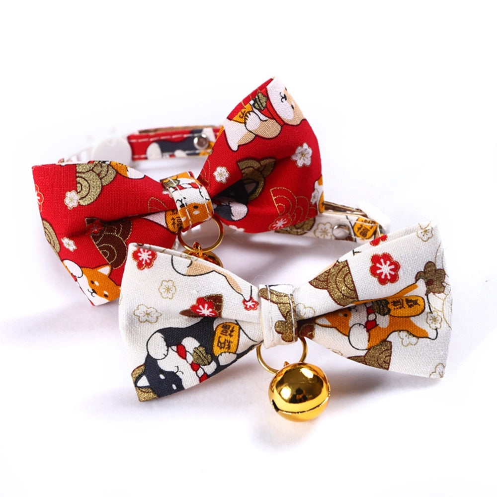 Shiba Inu Adjustable Pet Bow Tie