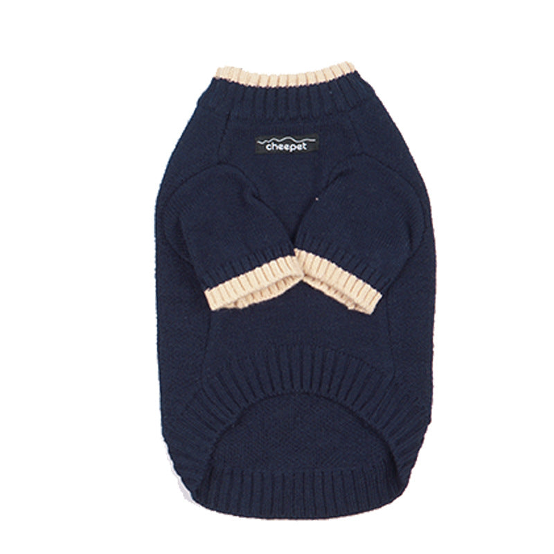 Fall Winter Two-Leg Contrast Color Pet Sweater
