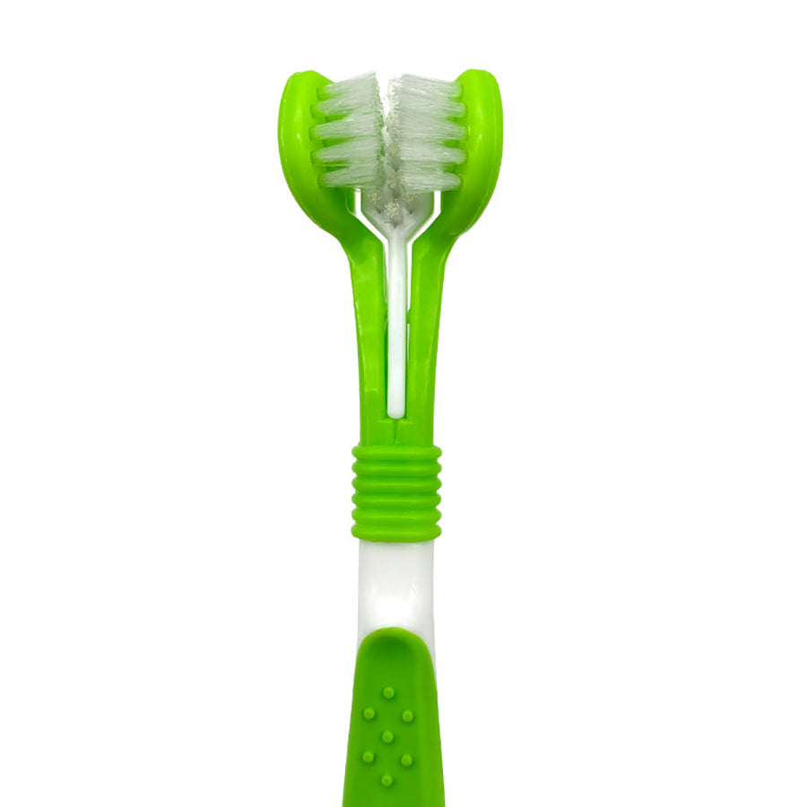 Pet Three-Head Toothbrush and Finger Brush Set