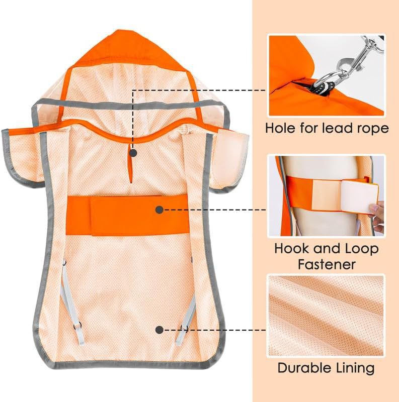 Waterproof Hooded Raincoat For Small Dogs