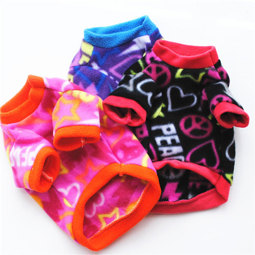 Warm Hoodie Pet Puppy Autumn And Winter Polar Fleece Clothing