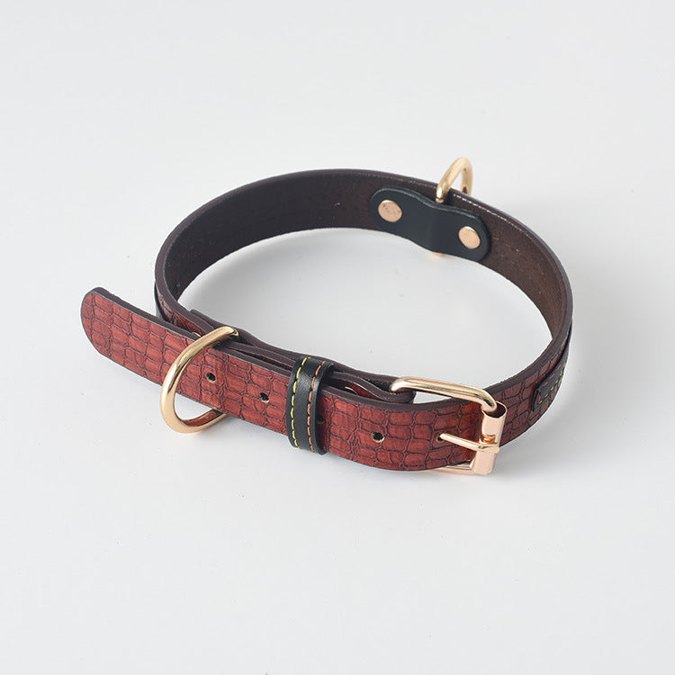 Simple PU Dog Leash And Collar