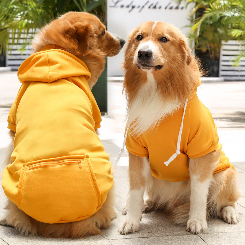 Simple Dog Zipper Pocket Sweater