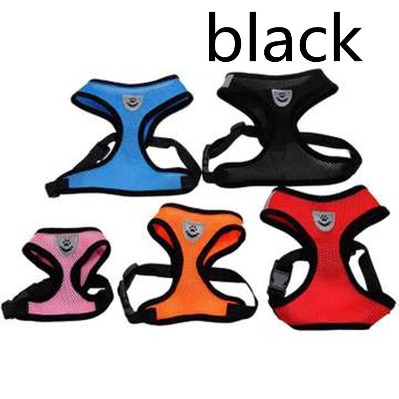 Dog Traction Chest Harness Comfortable Breathable Mesh Chest Harness Dog Vest-Style Chest Harness