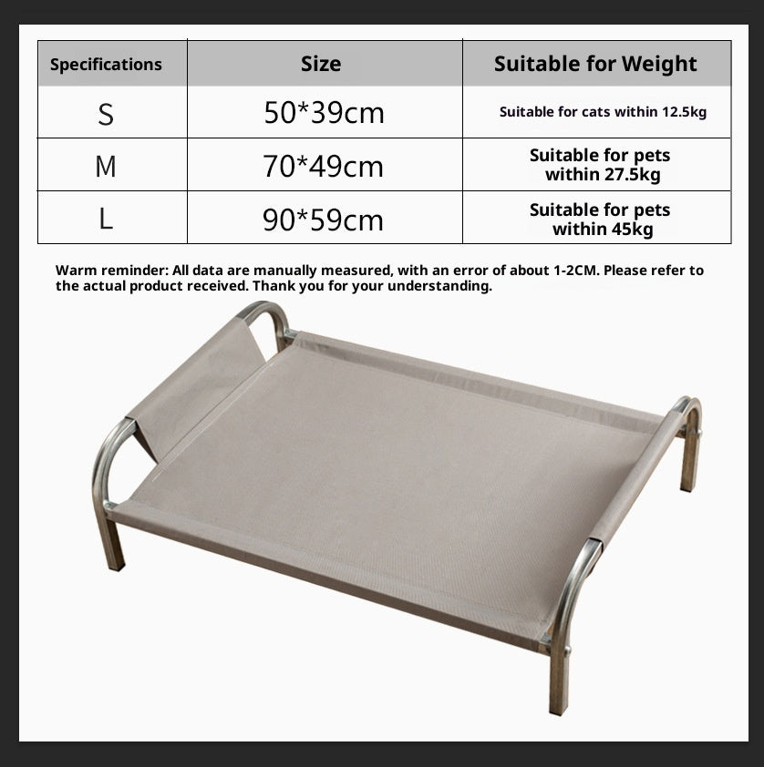 Pet Camp Bed Metal Bed Doghouse Cathouse Summer