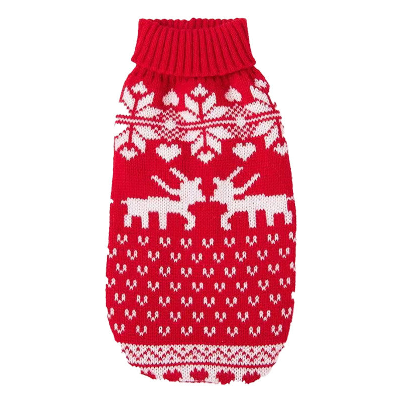 Knitted Christmas Santa Dog Sweater