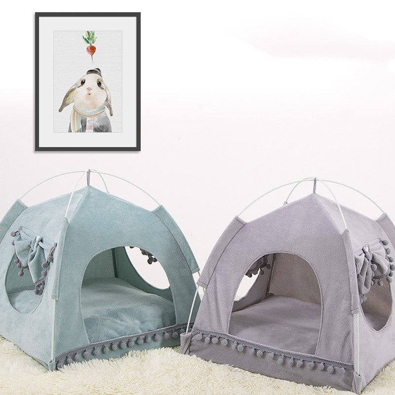 Bite-Resistant Cool Nest House Flannel Kennel