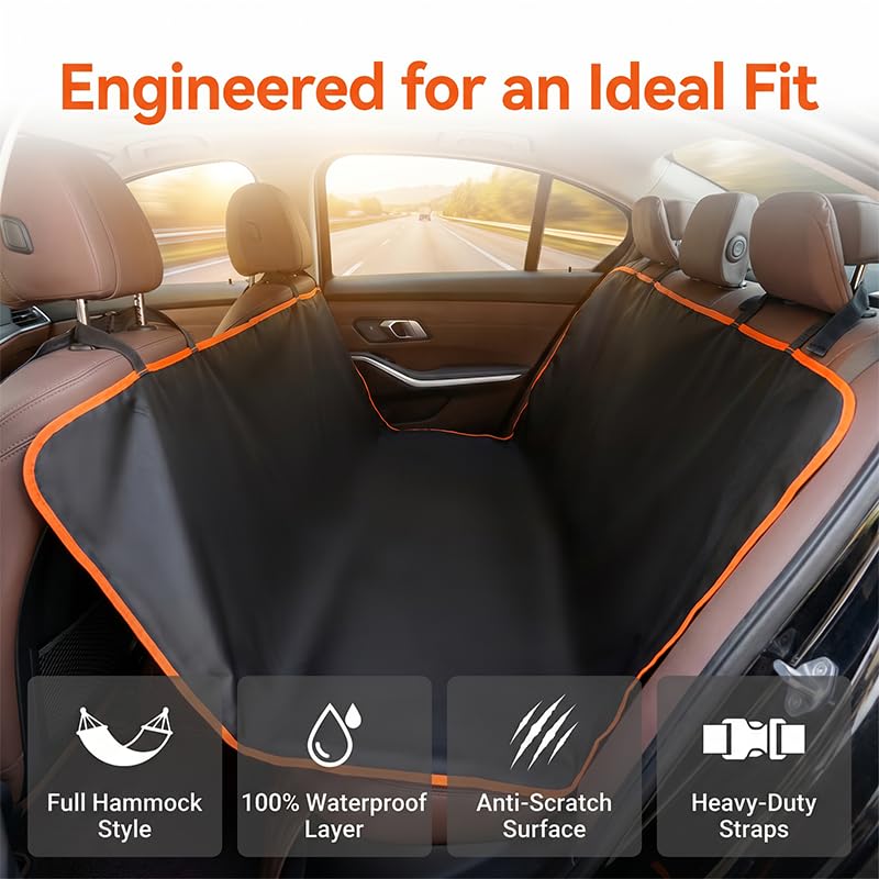Waterproof Scratch Proof Dog Car Back Seat Cover