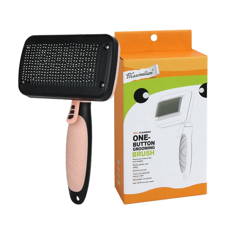 Key-Press Self-Cleaning Depilatory Pet Comb
