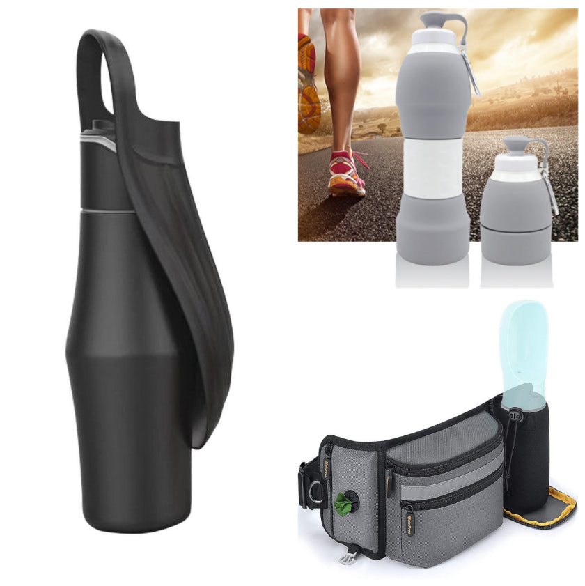 Portable Leaf Design Dog Water Bottle