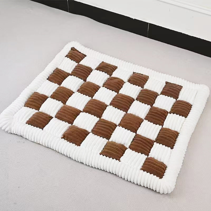 Washable Checkered Non-Slip Car Mat