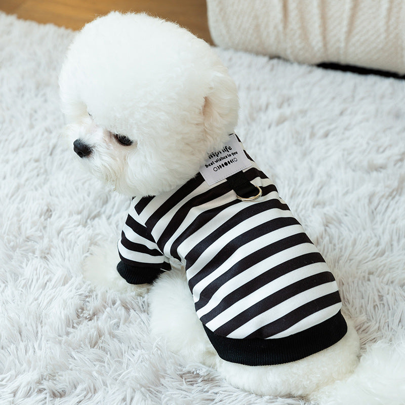Spring Thin Striped Pet Hoodie
