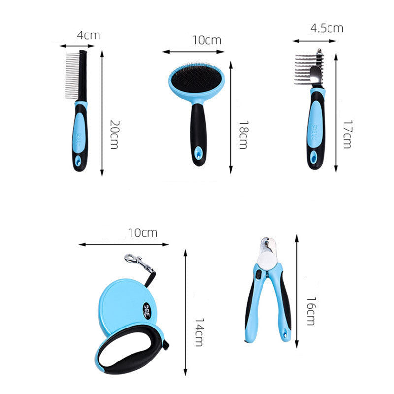 Five-Piece Pet Cleaning And Grooming Set