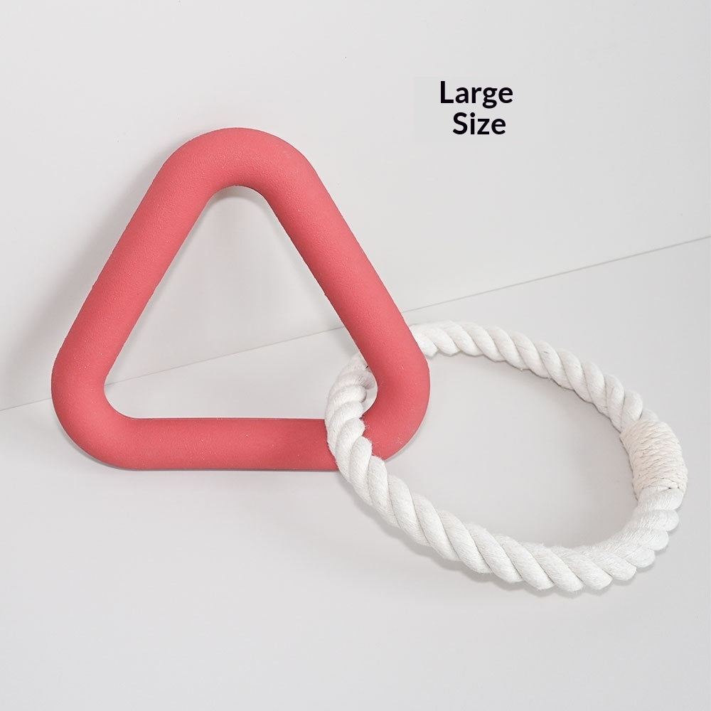 Pet Toy Foam Tpr Cotton Rope Triangle Tug-Of-War Molar