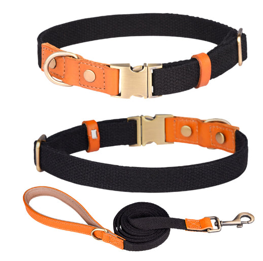 Cowhide Lettering Anti-Lost Dog Collar