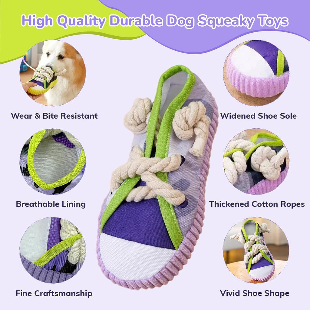 Two-Piece Durable Sneaker Dog Chew Toy