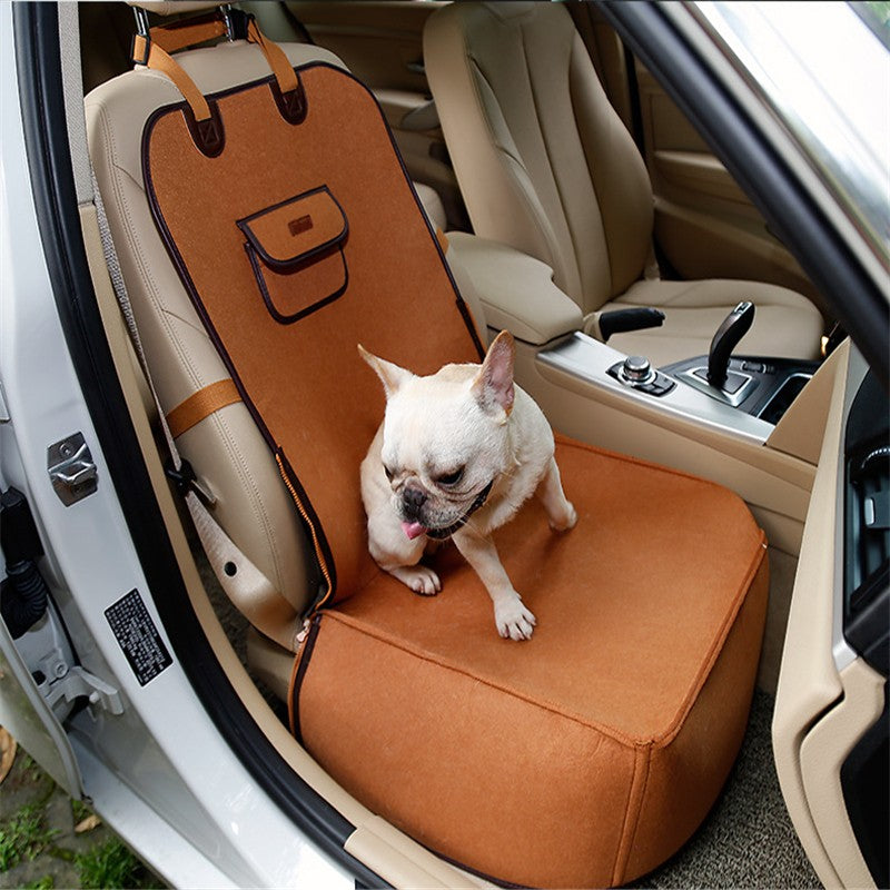 Retro Dual-Purpose Pet Front Seat Cushion