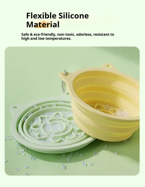 3-In-1 Collapsible Slow Feeder Dog Bowl