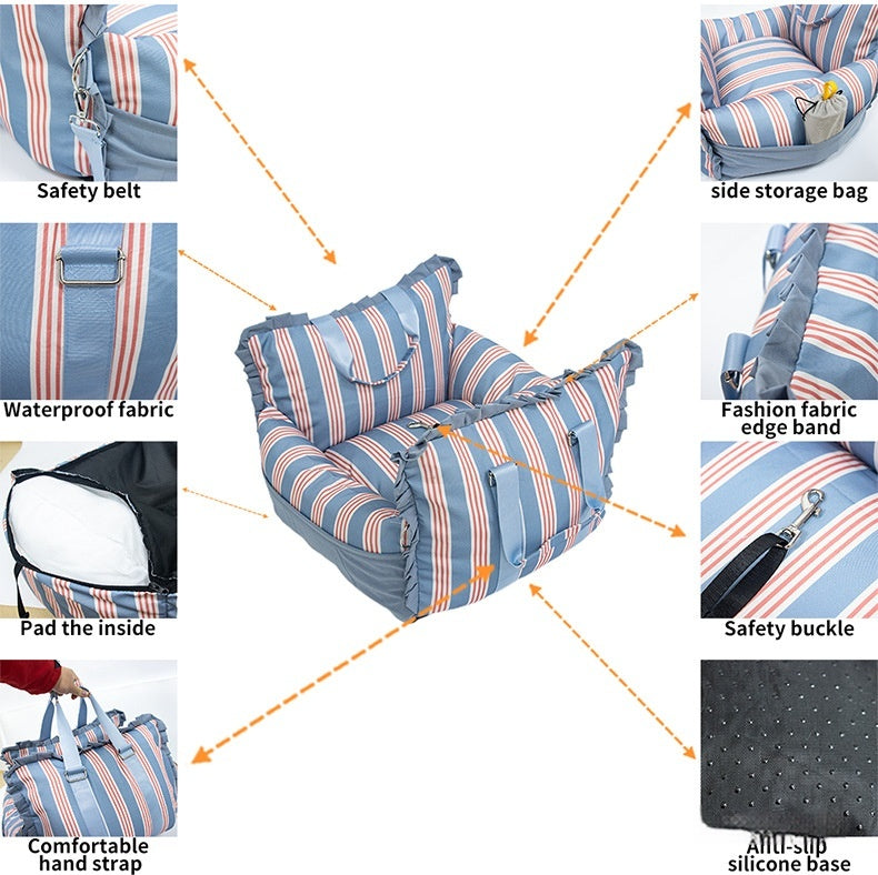 Portable Pet Travel Bed for Car