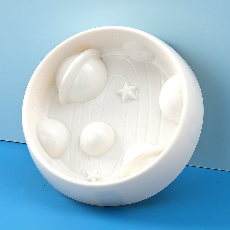 Planet Shape Slow Feeding Bowl Non-Slip Anti-Tumble Dog Tableware