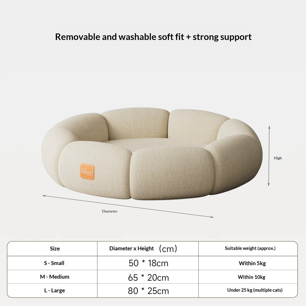 All-Season Round Pet Bed