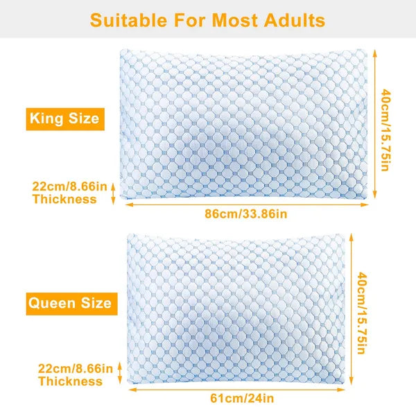Bed Pillows Cooling Memory Foam Pillow Ventilated With Cooling Gel Infused Memory Foam Heat Moisture Reducing Cooling Fiber Breathable Machi