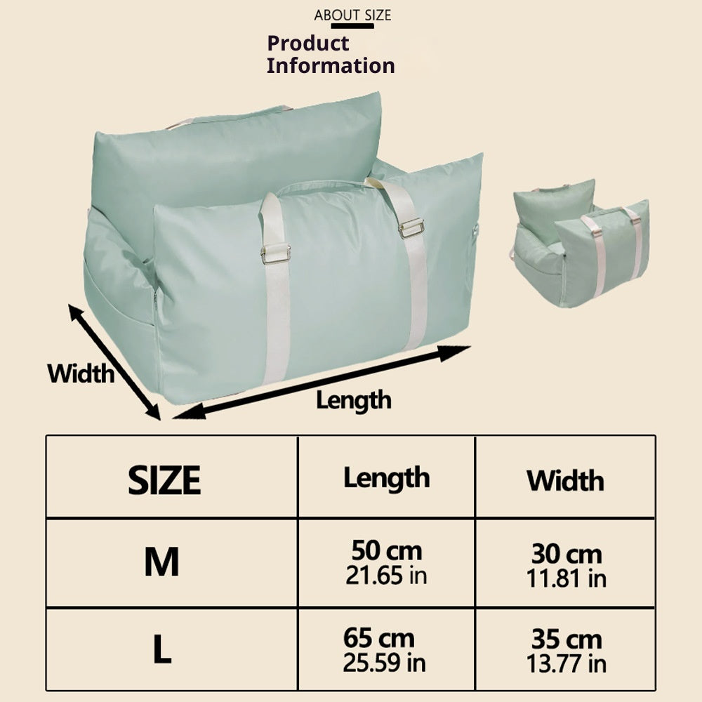 Light Green Portable Dog Bed Pet Car Kennel