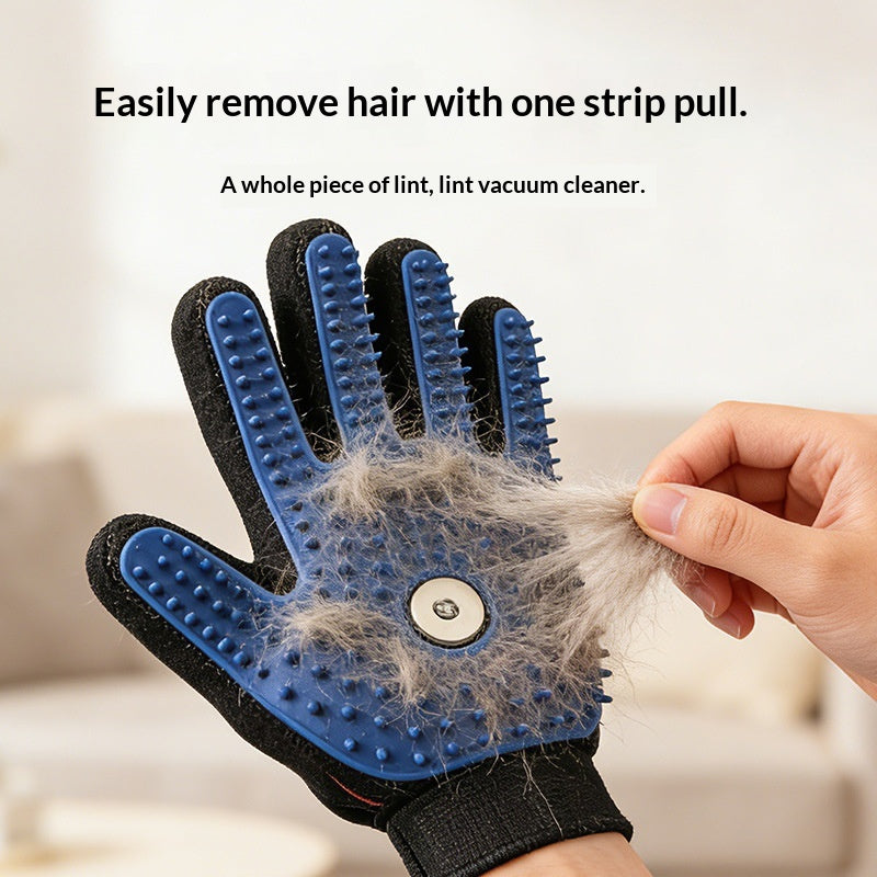 Hair Removal Glove Brush For Long-Haired Cats