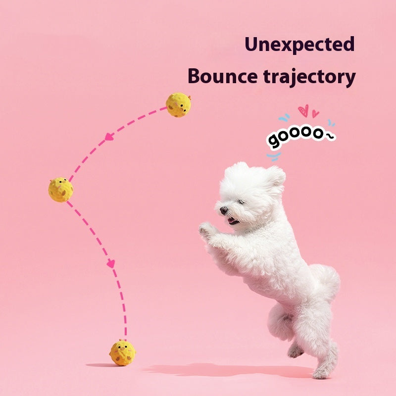 Dog Cartoon Acanthosphere Sounding Toy Pet Molar Teeth Cleaning