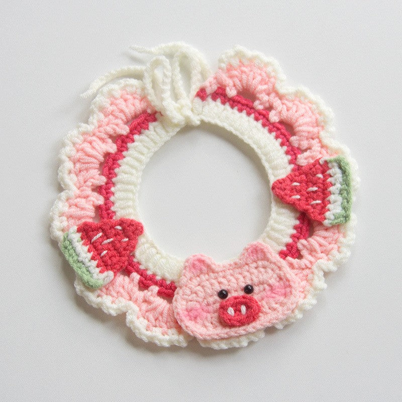 Small Dog Photo Decoration Handmade Scarf