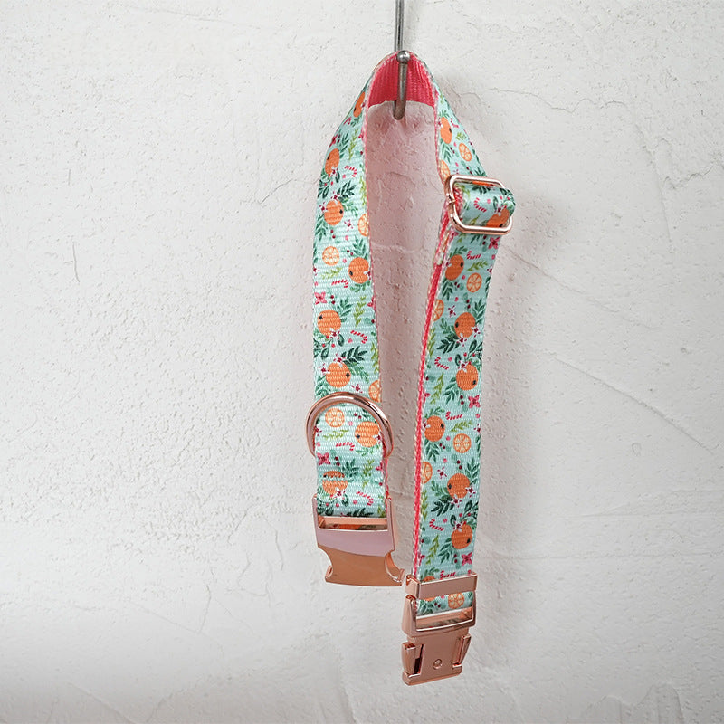 Floral Print Faux Nylon Pet Collar