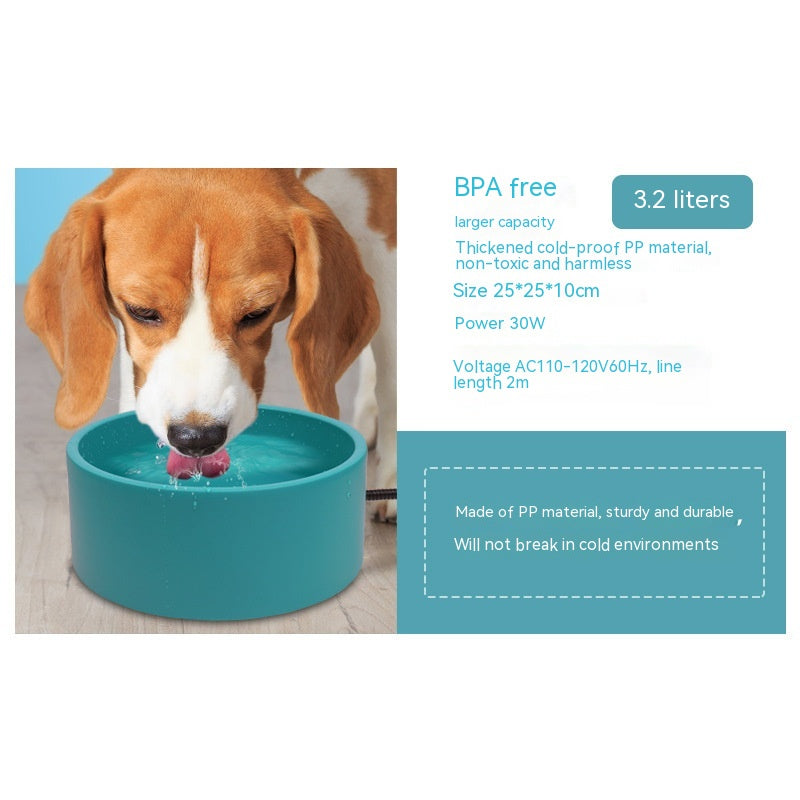 L Pet Heating Bowl Pet Tableware Anti-Fall Non-Slip Constant