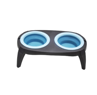 Pet Feeder Tpr Dog Bowl Folding Double Bowl