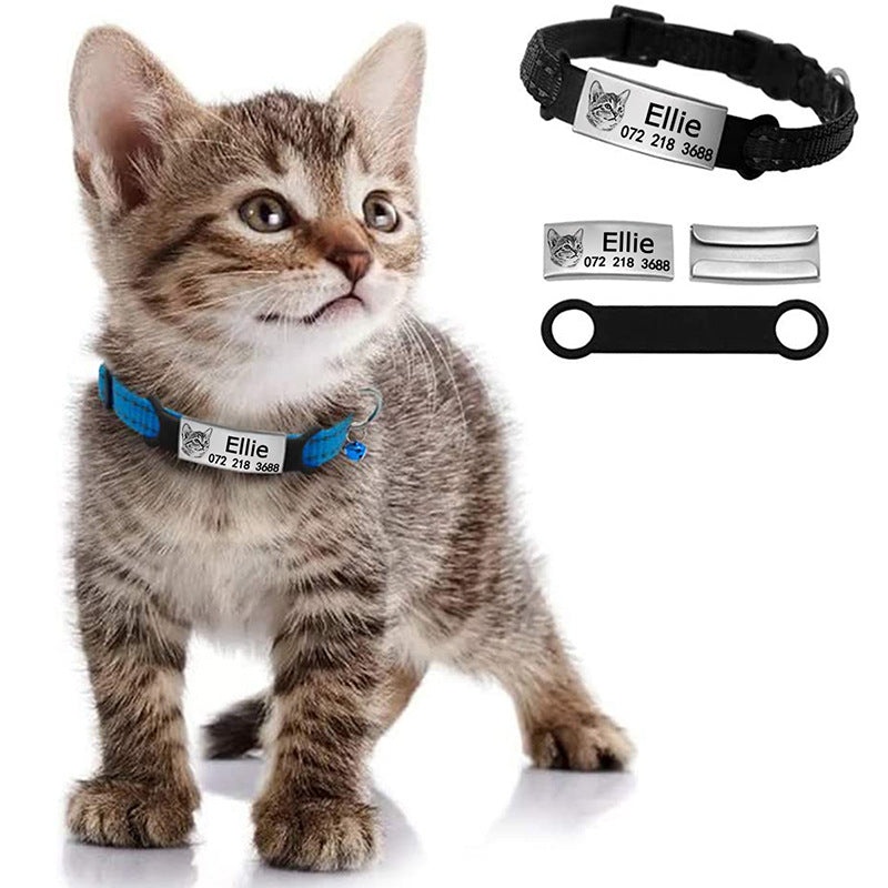 Dog Collar Bell Lettering Photo Tag