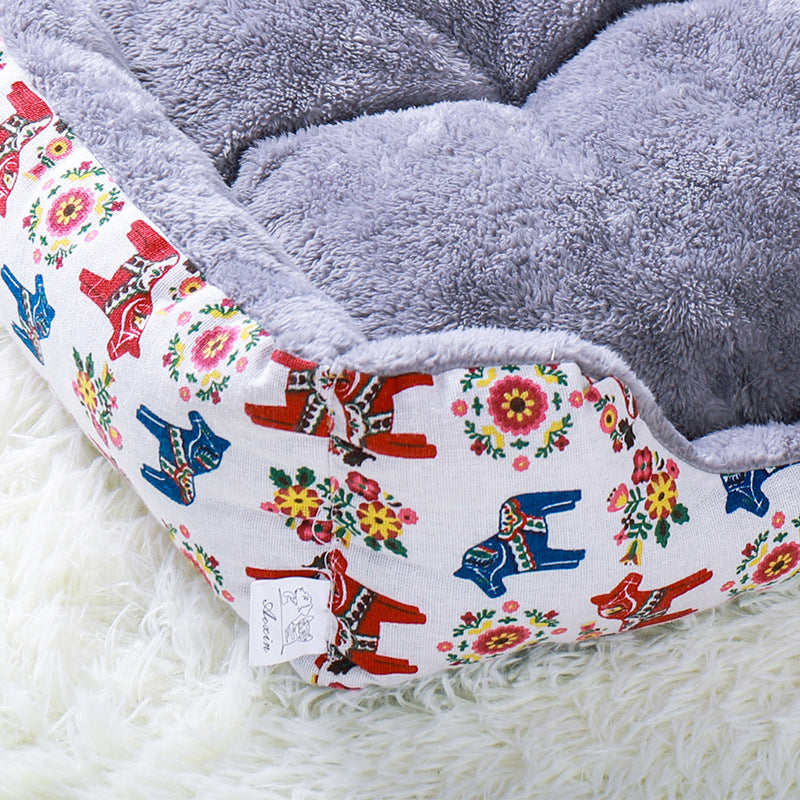 Warm Plush Pet Bed