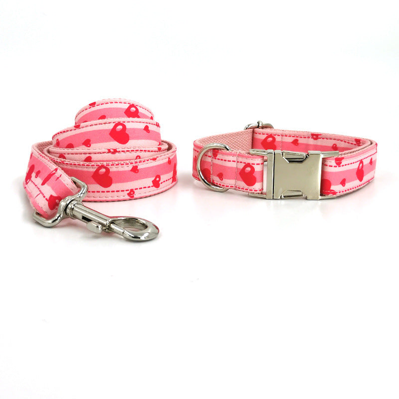 Ins Style Sweetheart Pet Print Collar Set
