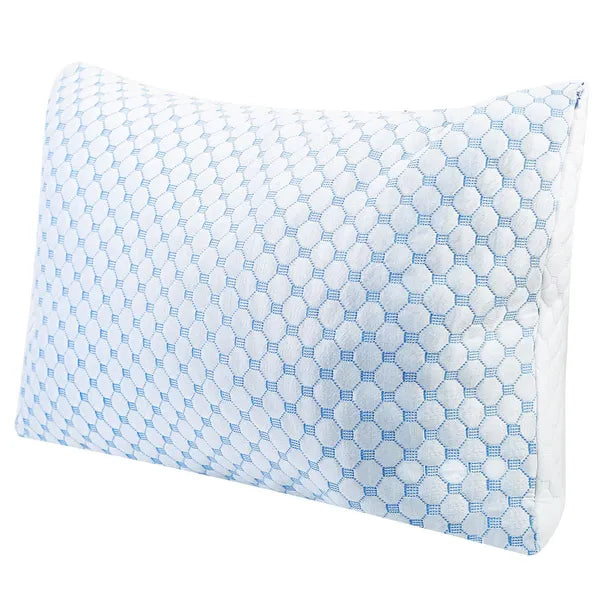 Cooling Memory Foam Pillow Ventilated Soft Bed Pillow With Cooling Gel Infused Memory Foam Heat Reducing Cooling Fiber Breathable Machine Wa