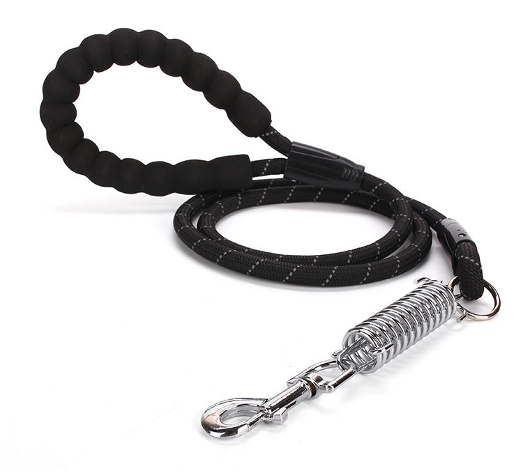 Dog Leash Eva Nylon Reflective Spring Anti- Wash Leash Strong Durable Round Rope Pet Outdoor Products