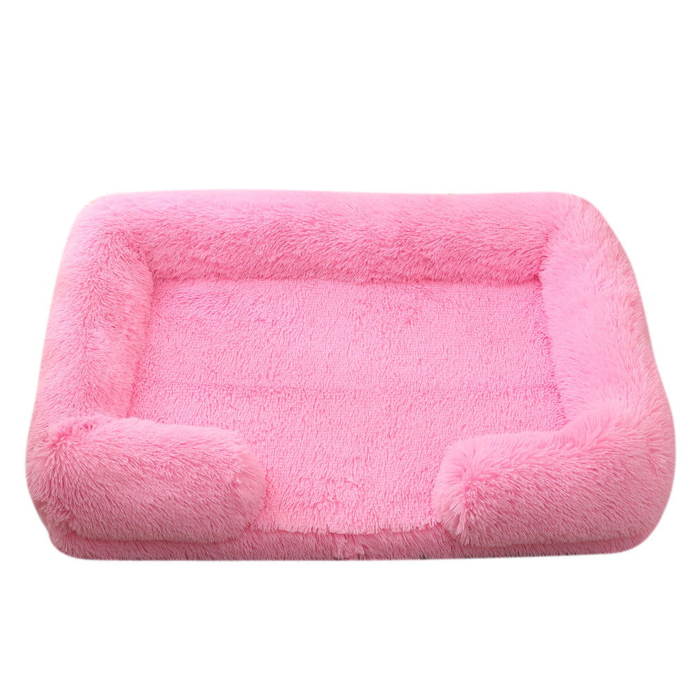 Plush Round Winter Dog Bed