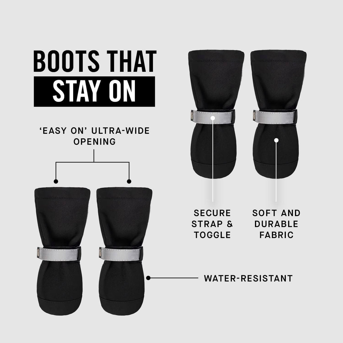 Adjustable-Fit Dog Shoes