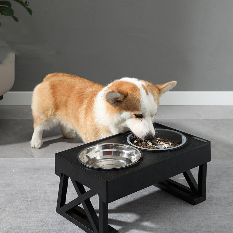 Adjustable Elevated Stainless Steel Dog Bowl
